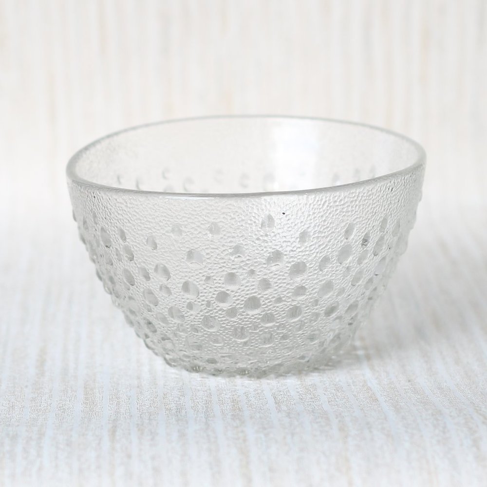 Vintage Glass Raindrop Texture Bowl